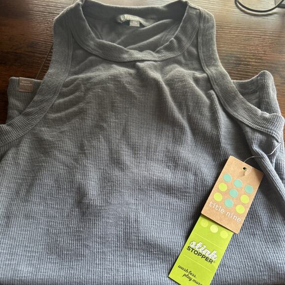Title Nine Headlands Ribbed Tank Top In Storm Cloud Size Small NWT - Picture 2 of 5